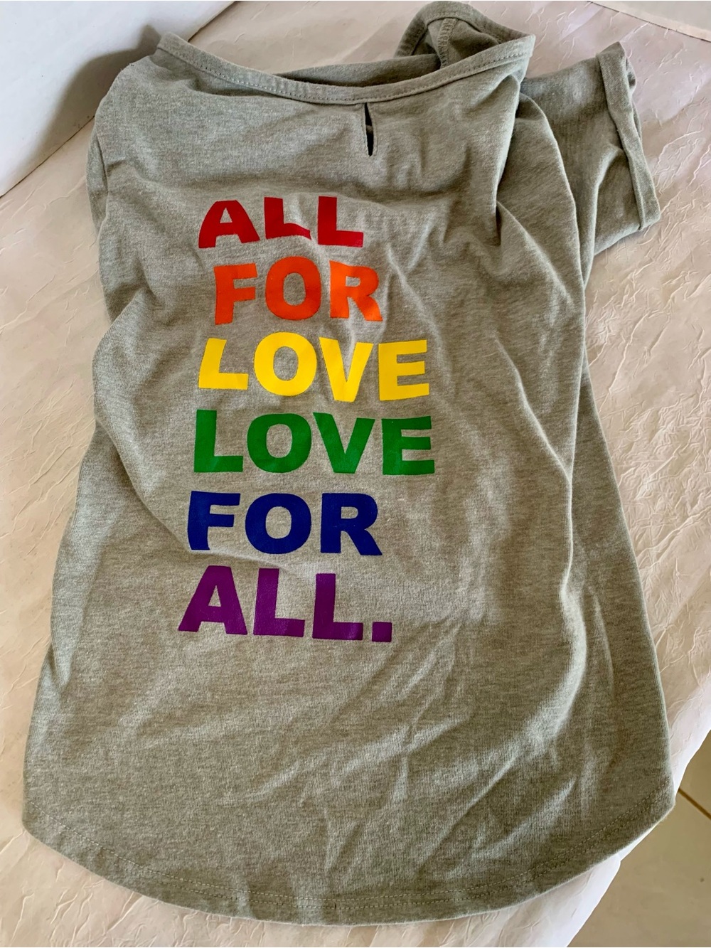 Youly Pride Collection All For Love Dog T-Shirt Pet size Extra large